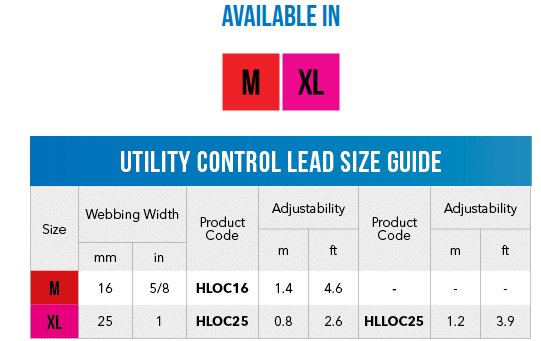 Rogz Utility Control Leash Sizes